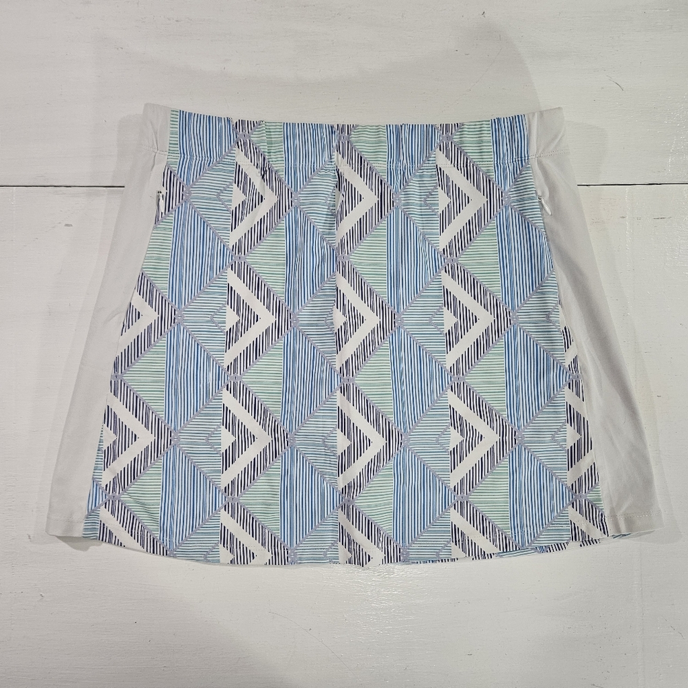 J. Mclaughlin blue and white tennis/golf skirt women's size large